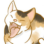 【フリー素材】あくびする猫